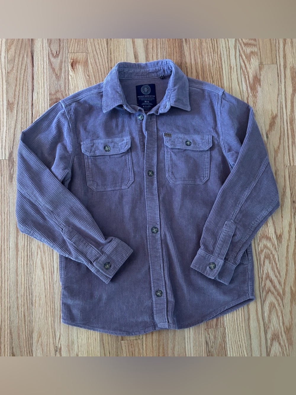 Buffalo David Bitton Lavender Corduroy Button-Up Jacket Shirt